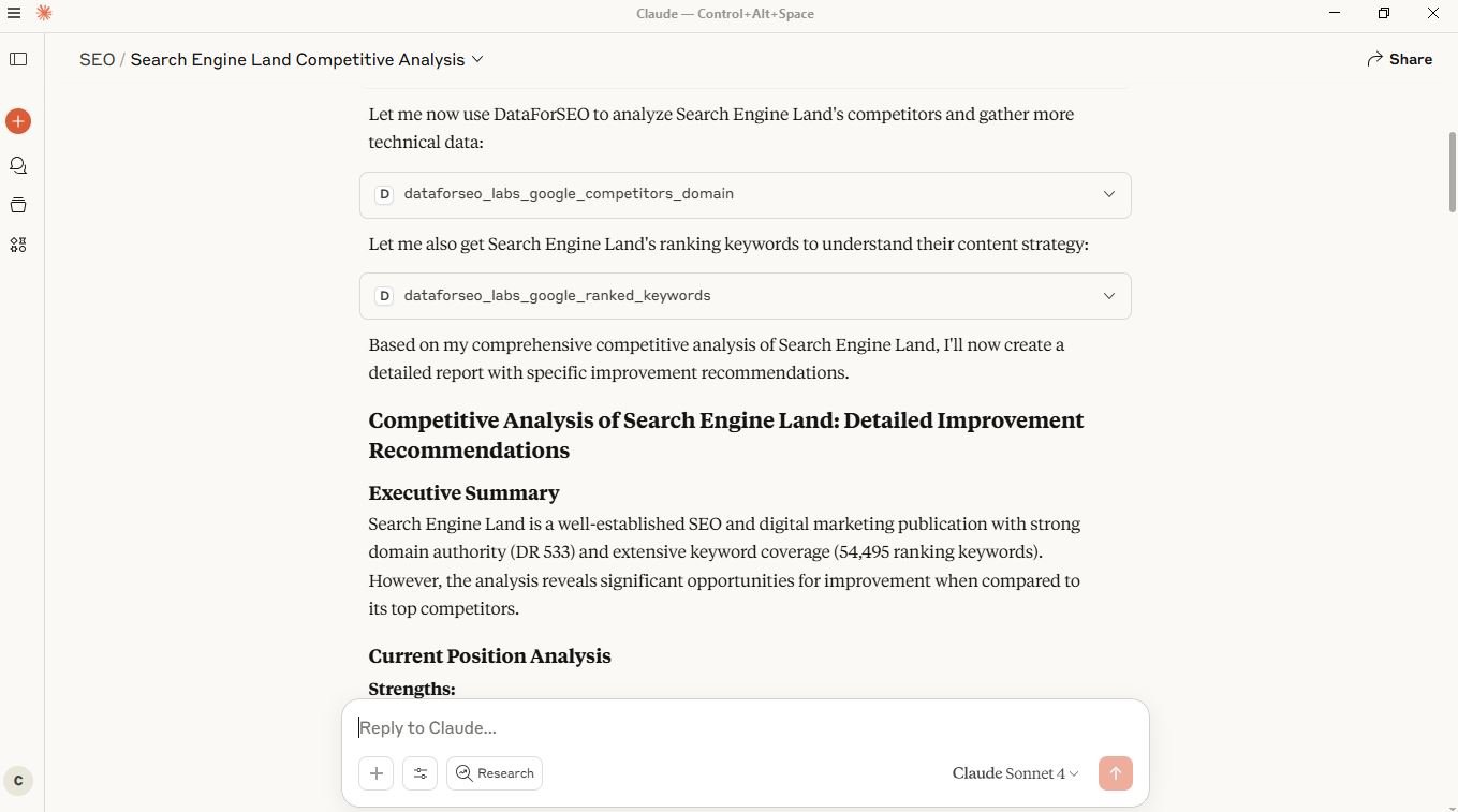 claude ai competitive seo analysis search engine land