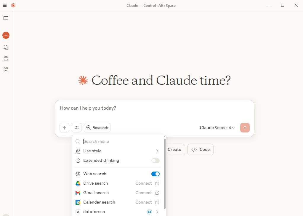 Claude AI Projects feature showing SEO campaign organization with project knowledge panel